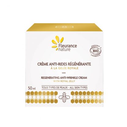 Organic Royal Jelly Anti Wrinkle Face Cream Box by Fleurance Nature