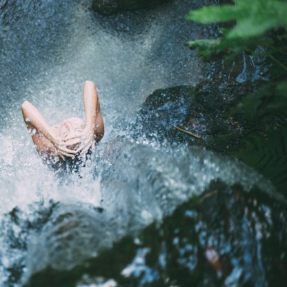 Bathing in Waterfall