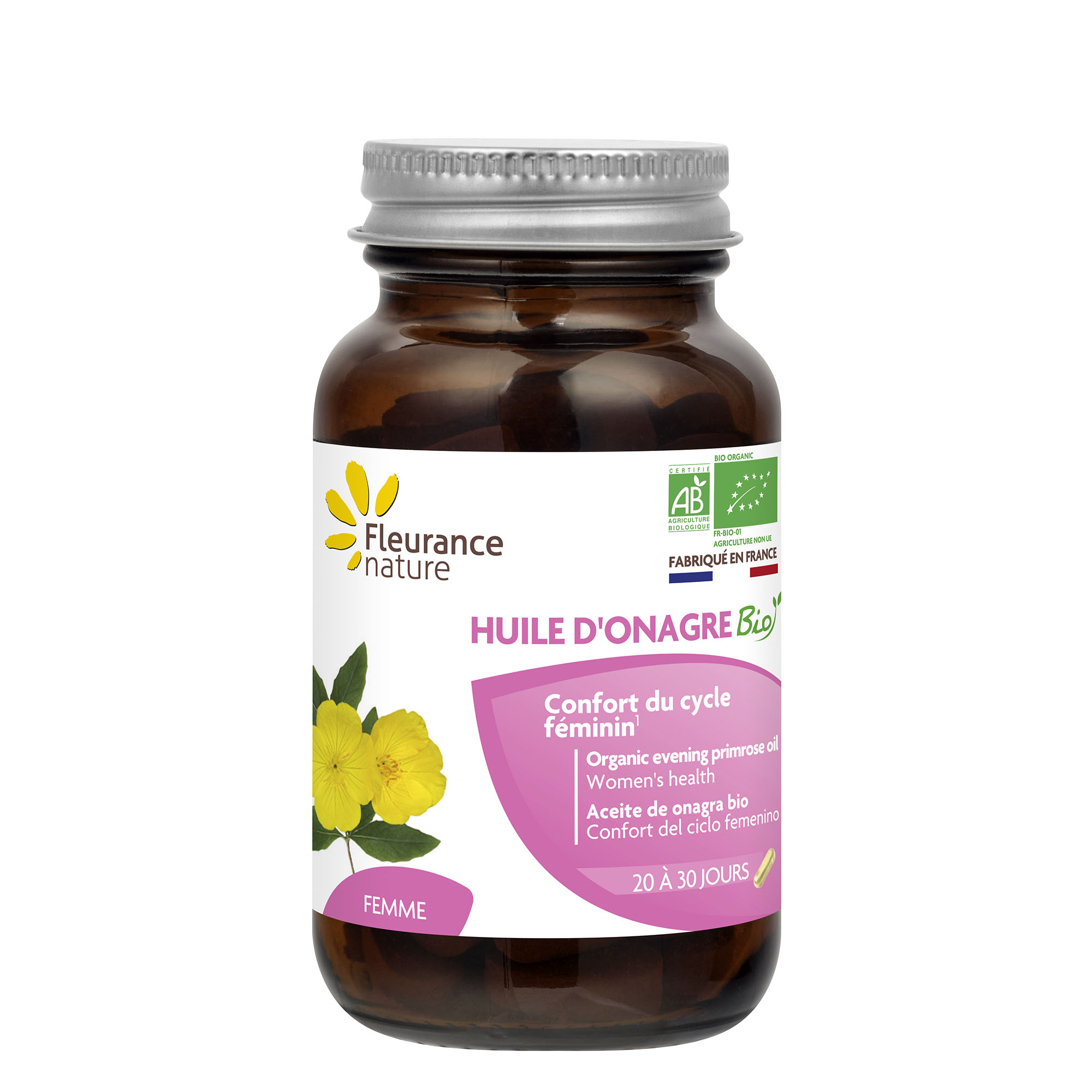 Organic Evening Primrose Oil Capsules - Vegan - by FLEURANCE NATURE - Image 2