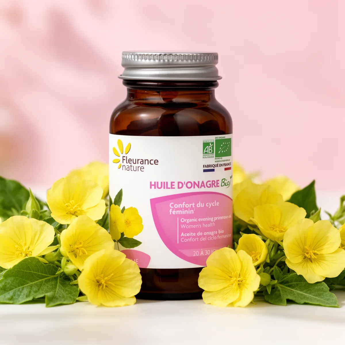 Fleurance Nature Organic Primrose Vegan Capsules - Made in France