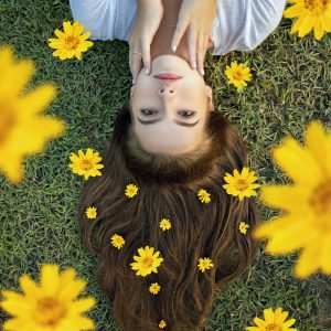 flowers in hair