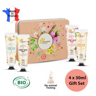 Organic Hand Cream Set Peach Color Box