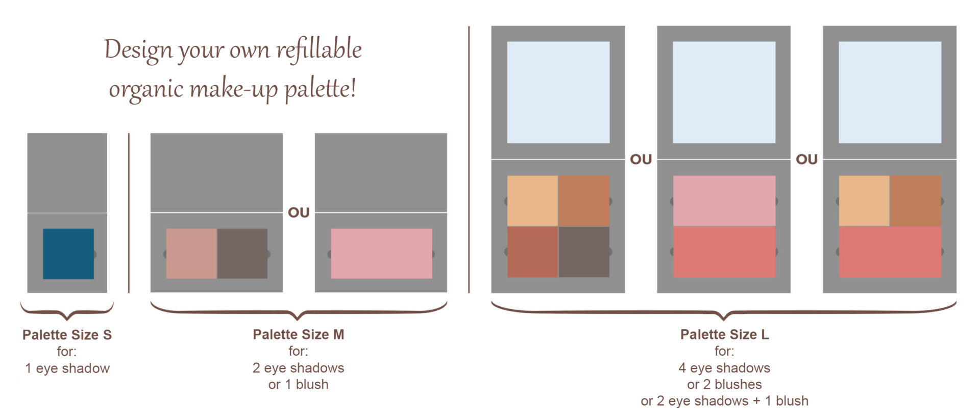 Refillable Make-up palettes Fleurance Nature